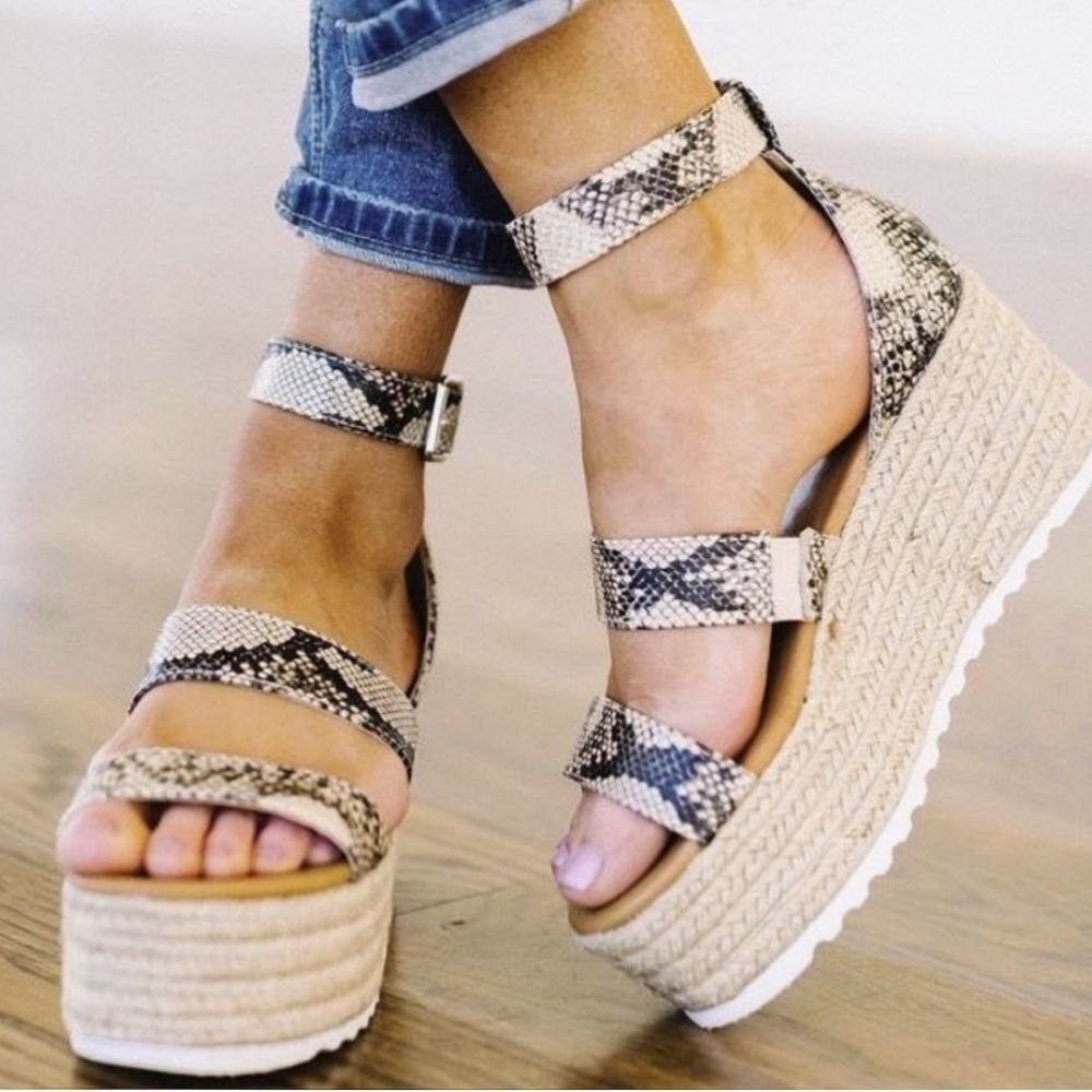 **INVENTORY CLOSEOUT $15! PYTHON WEDGES
